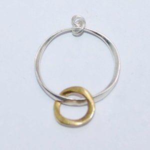 NWOT Sterling 2 tone pendant